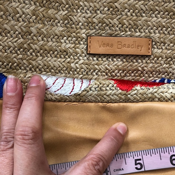 Stylish Tan and Blue Tote Bag - Picture 11 of 12